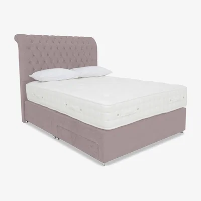 Furniture Village Highgrove - Sanctum Nature 2000 2 Drawer Divan Set with Johnstone Headboard - Double - Plush Lilac