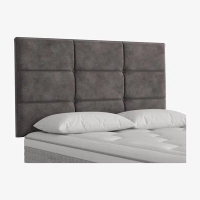 Furniture Village Mammoth - Steffie Strutted Headboard - Double - Grey