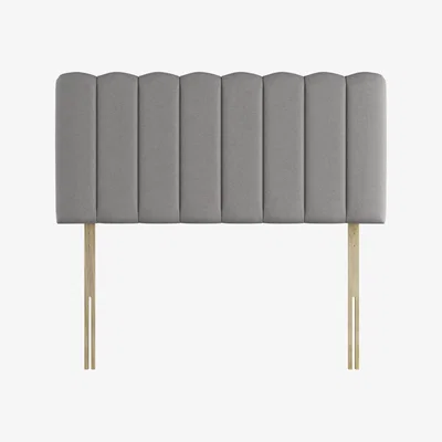 Furniture Village Sealy - Shard Strutted Headboard - Double - Wool Silver Fox