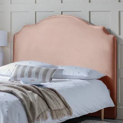 Habitat Habitat Sophia Velvet Double Headboard - Pink