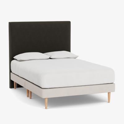 Heal's Heal's Newman Headboard Double Velvet Charcoal - Heal's UK Furniture