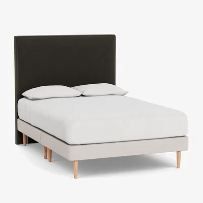 Heal's Heal's Newman Headboard Double Velvet Charcoal - Heal's UK Furniture