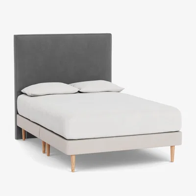 Heal's Heal's Newman Headboard Double Smart Velvet Mercury - Heal's UK Furniture