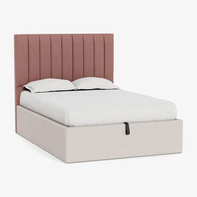 Heal's Heal's Retta Headboard (Lift Storage) Double Smart Luxe Velvet Dusky Pink