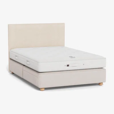 Heal's Vispring Muses Headboard Double Chain Weave Fawn 750