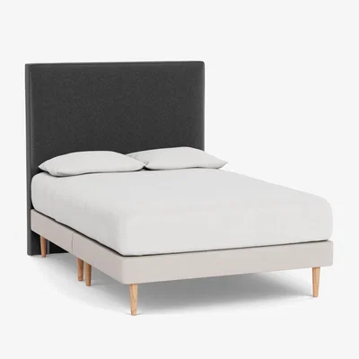 Heal's Heal's Newman Headboard (Lift Storage) Double Melton Wool Granite - Heal's UK Furniture