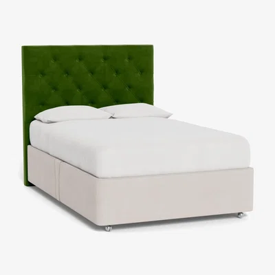 Heal's Heal's Balmoral Headboard (Lift Storage) Double Smart Luxe Velvet Grass - Heal's UK Furniture