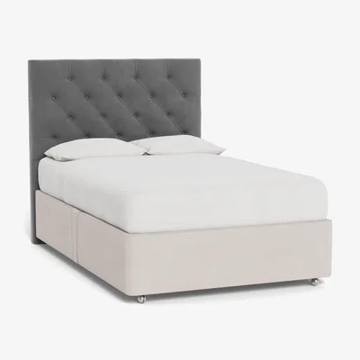 Heal's Heal's Balmoral Headboard (Lift Storage) Double Smart Velvet Mercury - Heal's UK Furniture