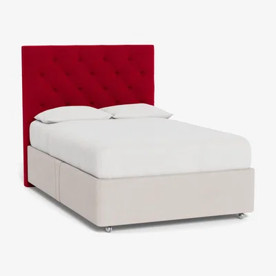 Heal's Heal's Balmoral Headboard (Lift Storage) Double Melton Wool Red Oxide - Heal's UK Furniture