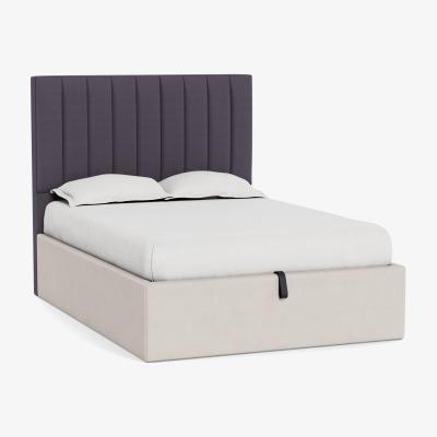 Heal's Heal's Retta Headboard (Lift Storage) Double Linen Mix Shadow - Heal's UK Furniture