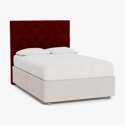 Heal's Heal's Balmoral Headboard (Lift Storage) Double Smart Luxe Velvet Mulberry - Heal's UK Furniture