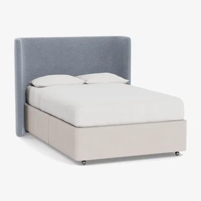 Heal's Heal's Monroe Headboard (Lift Storage) Double Boucle Steel - Heal's UK Furniture