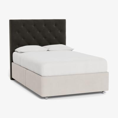 Heal's Heal's Balmoral Headboard Double Velvet Charcoal - Heal's UK Furniture