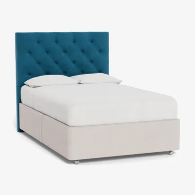 Heal's Heal's Balmoral Headboard (Lift Storage) Double Smart Velvet Ocean - Heal's UK Furniture