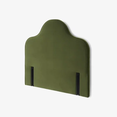 Made.com Letty Double Headboard, Fir Green Velvet