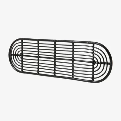 Made.com Selin Double Headboard, Oval, Black Rattan