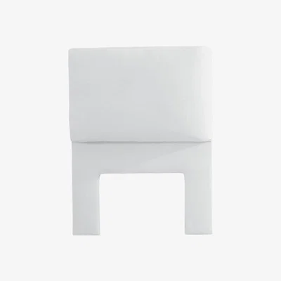 OKA Headboard Slip Cover, Double - White