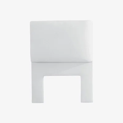 OKA OKA, Double Headboard Slip Cover - White, Loose Covers, Cotton