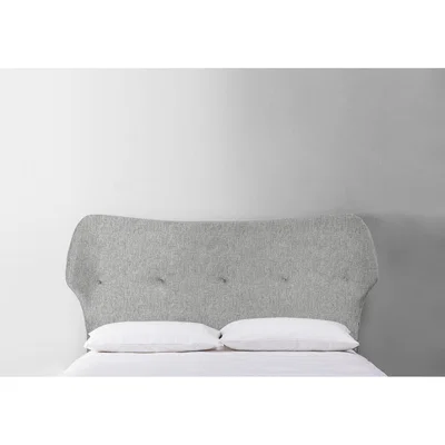 Perch and Parrow Jean 4'6 Double Size Headboard in The Great White"