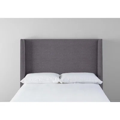 Perch and Parrow Suzie 4'6 Double Headboard in Violet Leaf"