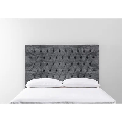 Perch and Parrow Gloria 4'6 Double Size Headboard in Rhino Grey"