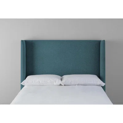Perch and Parrow Suzie 4'6 Double Headboard in Steel Blue"