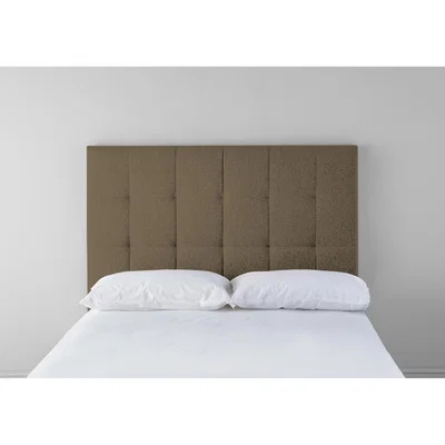 Perch and Parrow Hopper 4'6 Double Headboard in Saddle Brown"