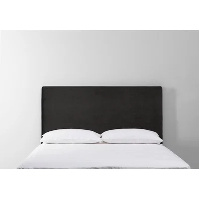 Perch and Parrow Calvin 4'6 Double Size Headboard in Obsidian Black"