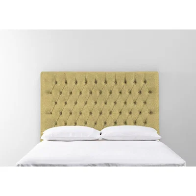 Perch and Parrow Gloria 4'6 Double Size Headboard in Trombone Yellow"