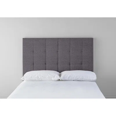 Perch and Parrow Hopper 4'6 Double Headboard in Violet Leaf"