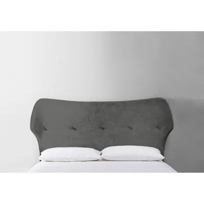 Perch and Parrow Jean 4'6 Double Size Headboard in Dusky Grey"