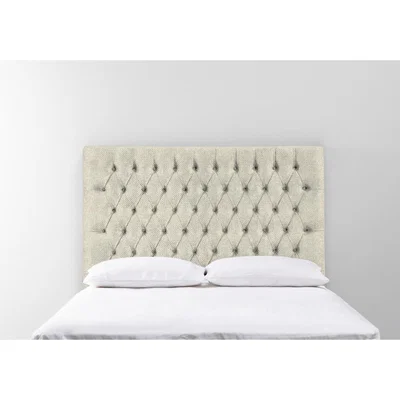 Perch and Parrow Gloria 4'6 Double Size Headboard in Abalone Beige"