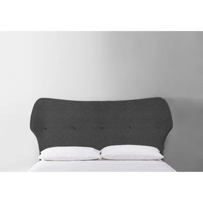 Perch and Parrow Jean 4'6 Double Size Headboard in Crow Black"