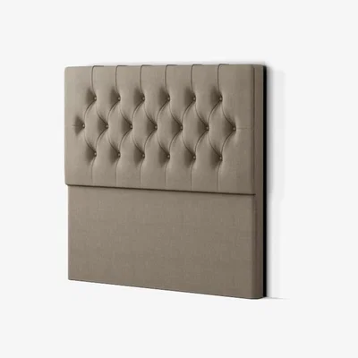 The Range Belgrave Headboard Floor Standing  Matching Buttons Malham Weave - Mink / Double