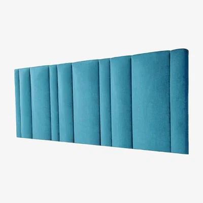 The Range Lina Line Panel Headboard  - Teal  / Double