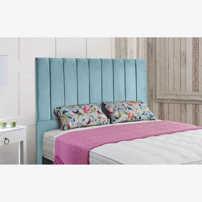 The Range Ellie 54 inch Floorstanding Headboard Plush Velvet - Duck Egg / Double