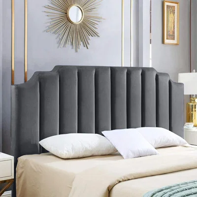 The Range Rincon Plush 26 inch Strutted Headboard - Steel / Double