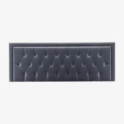 The Range Hilton Chesterfield Headboard  - Steel grey  / Double