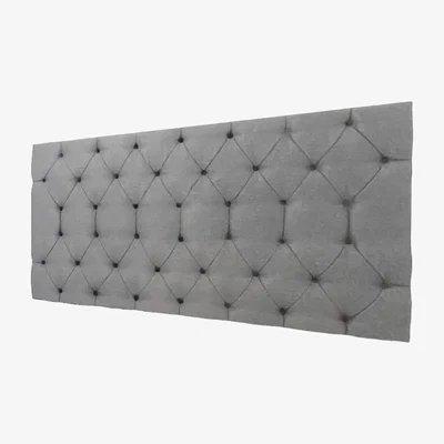 The Range Honey Chesterfield Headboard Velvet  - Silver  / Double