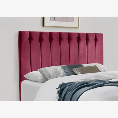 The Range Genie 54 inch Floorstanding Headboard Plush Velvet - Maroon / Double