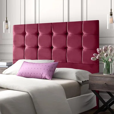 The Range Victus 54 inch Floorstanding Headboard Plush Velvet - Maroon / Double