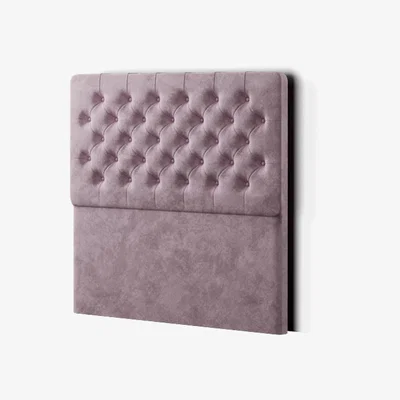 The Range Winchester Headboard Floor Standing  Matching Buttons Plush - Blush / Double