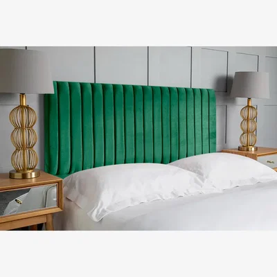 The Range Oxford 54 inch Floorstanding Headboard Plush Velvet - Green / Double