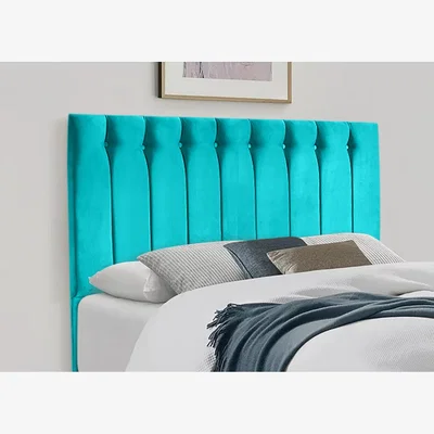 The Range Genie 54 inch Floorstanding Headboard Plush Velvet - Teal / Double