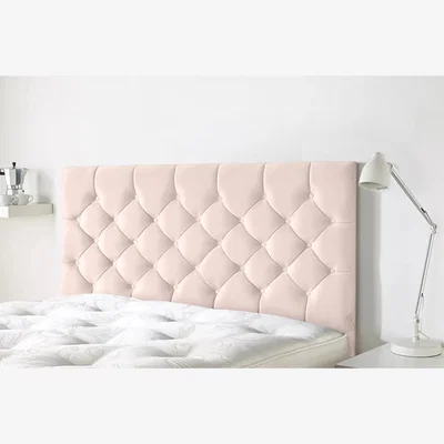 The Range Westminister 54 inch Floorstanding Headboard Plush Velvet - Blush / Double