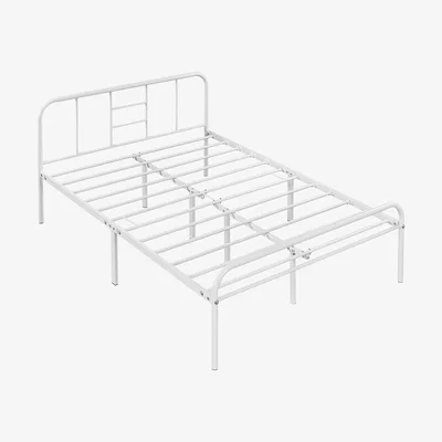 The Range Metal Bed Frame with High Headboard - White / Double