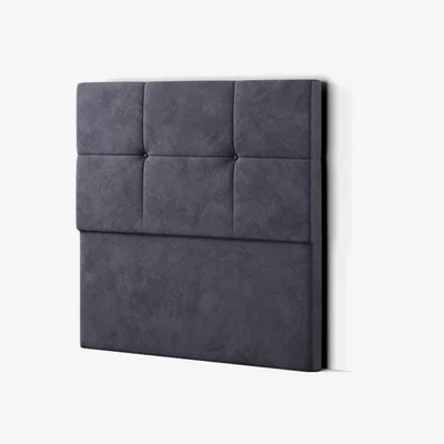 The Range Jacob Headboard Floor Standing  Matching Buttons Plush - Steel / Double