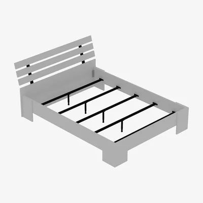 The Range Megan Double Bedstead Bed Frame with Headboard - White