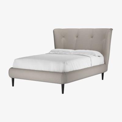 Sofa.com Audrey Double Bed in Stone Brushed Linen Cotton - sofa.com