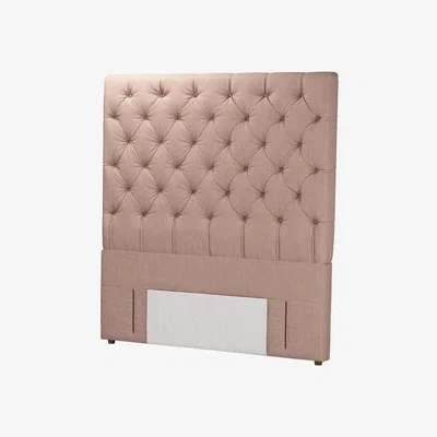Sofa.com Standalone Rosalie 150cm Double Headboard in Blush Pure Belgian Linen - sofa.com